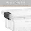 imageSuperio Clear Plastic Storage Bin with LidNonToxic BPA Free Odor Free Organizer Storage Box Stackable Plastic Tote for Home Garage School and Office 11 Quart 6Pack95 Qt