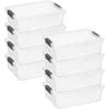 imageSuperio Clear Plastic Storage Bin with LidNonToxic BPA Free Odor Free Organizer Storage Box Stackable Plastic Tote for Home Garage School and Office 11 Quart 6Pack32 Quart