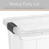 imageSuperio Clear Plastic Storage Bin with LidNonToxic BPA Free Odor Free Organizer Storage Box Stackable Plastic Tote for Home Garage School and Office 11 Quart 6Pack11 Quart