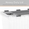 imageSuperio Clear Plastic Storage Bin with LidNonToxic BPA Free Odor Free Organizer Storage Box Stackable Plastic Tote for Home Garage School and Office 11 Quart 6Pack15x10x1025