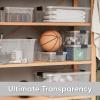 imageSuperio Clear Plastic Storage Bin with LidNonToxic BPA Free Odor Free Organizer Storage Box Stackable Plastic Tote for Home Garage School and Office 11 Quart 6Pack32 Quart