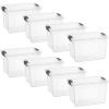 imageSuperio Clear Plastic Storage Bin with LidNonToxic BPA Free Odor Free Organizer Storage Box Stackable Plastic Tote for Home Garage School and Office 11 Quart 6Pack25 Qt