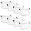 imageSuperio Clear Plastic Storage Bin with LidNonToxic BPA Free Odor Free Organizer Storage Box Stackable Plastic Tote for Home Garage School and Office 11 Quart 6Pack555 Quart