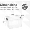 imageSuperio Clear Plastic Storage Bin with LidNonToxic BPA Free Odor Free Organizer Storage Box Stackable Plastic Tote for Home Garage School and Office 11 Quart 6Pack475 Quart