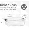 imageSuperio Clear Plastic Storage Bin with LidNonToxic BPA Free Odor Free Organizer Storage Box Stackable Plastic Tote for Home Garage School and Office 11 Quart 6Pack45 Quart