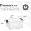 imageSuperio Clear Plastic Storage Bin with LidNonToxic BPA Free Odor Free Organizer Storage Box Stackable Plastic Tote for Home Garage School and Office 11 Quart 6Pack3 Qt
