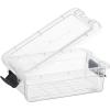 imageSuperio Clear Plastic Storage Bin with LidNonToxic BPA Free Odor Free Organizer Storage Box Stackable Plastic Tote for Home Garage School and Office 11 Quart 6Pack127 Qt
