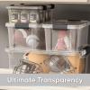 imageSuperio Clear Plastic Storage Bin with LidNonToxic BPA Free Odor Free Organizer Storage Box Stackable Plastic Tote for Home Garage School and Office 11 Quart 6Pack127 Qt