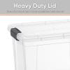 imageSuperio Clear Storage Box with Lid Plastic Container Bin for Organizing Stackable Crate BPA Free Non Toxic Odor Free Organizer for Home Office School and Dorm 20 Qt Deep825x55x8