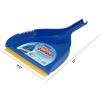 imageSuperio ClipOn Dustpan  Heavy Duty Blue Plastic Easy Grip Clip On Dust Pan with Rubber Edge Detailed Sweeping Debris Fits Standard Brooms Home ampamp Commercial Dusting ampamp Cleaning Tool 1Blue