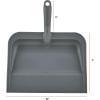 imageSuperio ClipOn Dustpan with Rubber Lip  10inch Wide Durable Plastic Dust Pan with Comfort Grip Handle Plastic Dustpan GreyGray