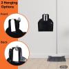 imageSuperio ClipOn Dustpan with Rubber Lip  10inch Wide Durable Plastic Dust Pan with Comfort Grip Handle Stepon Dustpan BlackBlack