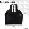 imageSuperio ClipOn Dustpan with Rubber Lip  10inch Wide Durable Plastic Dust Pan with Comfort Grip Handle Stepon Dustpan BlackBlack