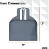 imageSuperio ClipOn Dustpan with Rubber Lip  10inch Wide Durable Plastic Dust Pan with Comfort Grip Handle Stepon Dustpan BlackGray