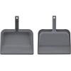 imageSuperio ClipOn Dustpan with Rubber Lip  10inch Wide Durable Plastic Dust Pan with Comfort Grip Handle White 1PackGray