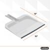 imageSuperio ClipOn Dustpan with Rubber Lip  10inch Wide Durable Plastic Dust Pan with Comfort Grip Handle White 1PackWhite
