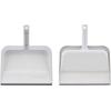 imageSuperio ClipOn Dustpan with Rubber Lip  10inch Wide Durable Plastic Dust Pan with Comfort Grip Handle White 1PackWhite