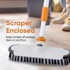 imageSuperio Deck Scrub Brush Head Heavy Duty Stiff Bristles Grout Scrubber with Scraper  Cleans Hot Tub Swimming Pool Granite Tiles Bathroom Patio Kitchen Wall and Deck Refill Brush HeadRefill Brush Head