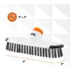 imageSuperio Deck Scrub Brush Head Heavy Duty Stiff Bristles Grout Scrubber with Scraper  Cleans Hot Tub Swimming Pool Granite Tiles Bathroom Patio Kitchen Wall and Deck Refill Brush HeadRefill Brush Head