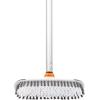 imageSuperio Deck Scrub Brush Head Heavy Duty Stiff Bristles Grout Scrubber with Scraper  Cleans Hot Tub Swimming Pool Granite Tiles Bathroom Patio Kitchen Wall and Deck Refill Brush Head3 Part Handle