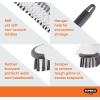 imageSuperio Deck Scrub Brush Head Heavy Duty Stiff Bristles Grout Scrubber with Scraper  Cleans Hot Tub Swimming Pool Granite Tiles Bathroom Patio Kitchen Wall and Deck Refill Brush Head3 Part Handle