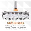 imageSuperio Deck Scrub Brush Head Heavy Duty Stiff Bristles Grout Scrubber with Scraper  Cleans Hot Tub Swimming Pool Granite Tiles Bathroom Patio Kitchen Wall and Deck Refill Brush Head48 Inches