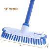imageSuperio Deck Scrub Brush with Long Handle 48 Inches Heavy Duty Stiff Bristles Grout Scrubber with Scraper  Cleans Hot Tub Swimming Pool Granite Tiles Bathroom Patio Kitchen Wall and Deck 21