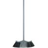 imageSuperio Design Broom Fancy Black and White Angle Broom Cute Splash Design Kitchen Broom with Safety Bumper 48quot Indoor and Outdoor Sweeping ToolDark Grey