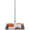 imageSuperio Design Broom Fancy Black and White Angle Broom Cute Splash Design Kitchen Broom with Safety Bumper 48quot Indoor and Outdoor Sweeping ToolGray