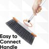 imageSuperio Design Broom Fancy Black and White Angle Broom Cute Splash Design Kitchen Broom with Safety Bumper 48quot Indoor and Outdoor Sweeping ToolGray