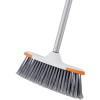 imageSuperio Design Broom Fancy Black and White Angle Broom Cute Splash Design Kitchen Broom with Safety Bumper 48quot Indoor and Outdoor Sweeping ToolGray
