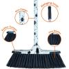imageSuperio Design Broom Fancy Black and White Angle Broom Cute Splash Design Kitchen Broom with Safety Bumper 48quot Indoor and Outdoor Sweeping ToolSplash Design