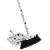 imageSuperio Design Broom Fancy Black and White Angle Broom Cute Splash Design Kitchen Broom with Safety Bumper 48quot Indoor and Outdoor Sweeping ToolSplash Design