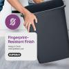 imageSuperio Garbage Can with Swing TopSplit Lid  Large Kitchen Trash Can with Lid  Durable Plastic Slim ampamp Sturdy Trash Bin  Fingerprint Resistant  13 Gallon  50 qt  50 L  BlackGrey