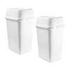 imageSuperio Garbage Can with Swing TopSplit Lid  Large Kitchen Trash Can with Lid  Durable Plastic Slim ampamp Sturdy Trash Bin  Fingerprint Resistant  13 Gallon  50 qt  50 L  BlackWhite