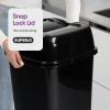 imageSuperio Garbage Can with Swing TopSplit Lid  Large Kitchen Trash Can with Lid  Durable Plastic Slim ampamp Sturdy Trash Bin  Fingerprint Resistant  13 Gallon  50 qt  50 L  BlackBlack