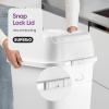 imageSuperio Garbage Can with Swing TopSplit Lid  Large Kitchen Trash Can with Lid  Durable Plastic Slim ampamp Sturdy Trash Bin  Fingerprint Resistant  13 Gallon  50 qt  50 L  BlackWhite