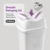 imageSuperio Garbage Can with Swing TopSplit Lid  Large Kitchen Trash Can with Lid  Durable Plastic Slim ampamp Sturdy Trash Bin  Fingerprint Resistant  13 Gallon  50 qt  50 L  BlackWhite