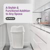 imageSuperio Garbage Can with Swing TopSplit Lid  Large Kitchen Trash Can with Lid  Durable Plastic Slim ampamp Sturdy Trash Bin  Fingerprint Resistant  13 Gallon  50 qt  50 L  BlackWhite