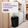 imageSuperio Garbage Can with Swing TopSplit Lid  Large Kitchen Trash Can with Lid  Durable Plastic Slim ampamp Sturdy Trash Bin  Fingerprint Resistant  9 Gallon  35 L BlackBlack