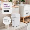imageSuperio Garbage Can with Swing TopSplit Lid  Small Trash Can with Lid  Durable Plastic  Slim ampamp Sturdy Trash Bin  Fingerprint Resistant  125 Gallon  5 qt  5 L  Grey BrandWhite