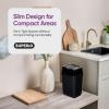 imageSuperio Garbage Can with Swing TopSplit Lid  Small Trash Can with Lid  Durable Plastic  Slim ampamp Sturdy Trash Bin  Fingerprint Resistant  125 Gallon  5 qt  5 L  Grey BrandBlack