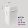 imageSuperio Garbage Can with Swing TopSplit Lid  Small Trash Can with Lid  Durable Plastic  Slim ampamp Sturdy Trash Bin  Fingerprint Resistant  125 Gallon  5 qt  5 L  Grey BrandWhite