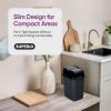 imageSuperio Garbage Can with Swing TopSplit Lid  Small Trash Can with Lid  Durable Plastic  Slim ampamp Sturdy Trash Bin  Fingerprint Resistant  125 Gallon  5 qt  5 L  Grey BrandGrey