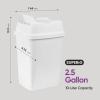 imageSuperio Garbage Can with Swing TopSplit Lid 2 Pack  Small Trash Can with Lid  Durable Plastic  Slim ampamp Sturdy Trash Bins  Fingerprint Resistant  25 Gallon  105 qt  10 L  BlackWhite