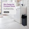 imageSuperio Garbage Cans with Swing TopSplit Lids  Small Trash Cans with Lids  Durable Plastic  Slim ampamp Sturdy Trash Bin  Fingerprint Resistant  45 Gallon  19 qt  18 L  BlackGrey