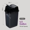 imageSuperio Garbage Cans with Swing TopSplit Lids  Small Trash Cans with Lids  Durable Plastic  Slim ampamp Sturdy Trash Bin  Fingerprint Resistant  45 Gallon  19 qt  18 L  BlackGrey
