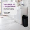imageSuperio Garbage Cans with Swing TopSplit Lids  Small Trash Cans with Lids  Durable Plastic  Slim ampamp Sturdy Trash Bin  Fingerprint Resistant  45 Gallon  19 qt  18 L  BlackBlack