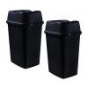 imageSuperio Garbage Cans with Swing TopSplit Lids  Small Trash Cans with Lids  Durable Plastic  Slim ampamp Sturdy Trash Bin  Fingerprint Resistant  45 Gallon  19 qt  18 L  BlackBlack