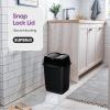 imageSuperio Garbage Cans with Swing TopSplit Lids  Small Trash Cans with Lids  Durable Plastic  Slim ampamp Sturdy Trash Bin  Fingerprint Resistant  45 Gallon  19 qt  18 L  BlackBlack
